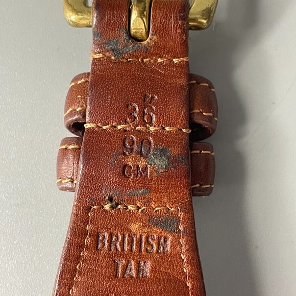 Vintage Coach # 3850 British Tan Leather Braided Belt, Size 36/90 - Picture 9 of 10